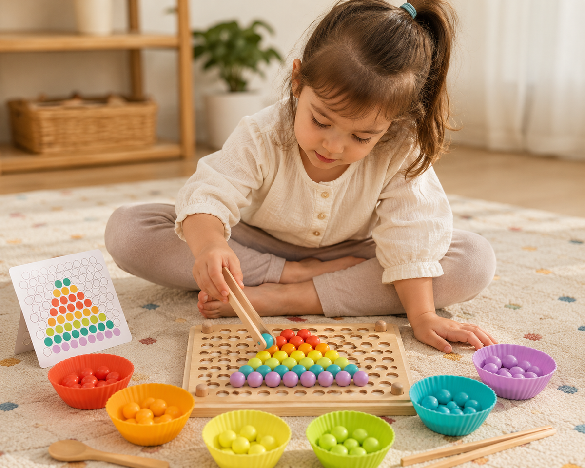Montessori Bead Sorting Toy – Build Skills Through Playful Fun