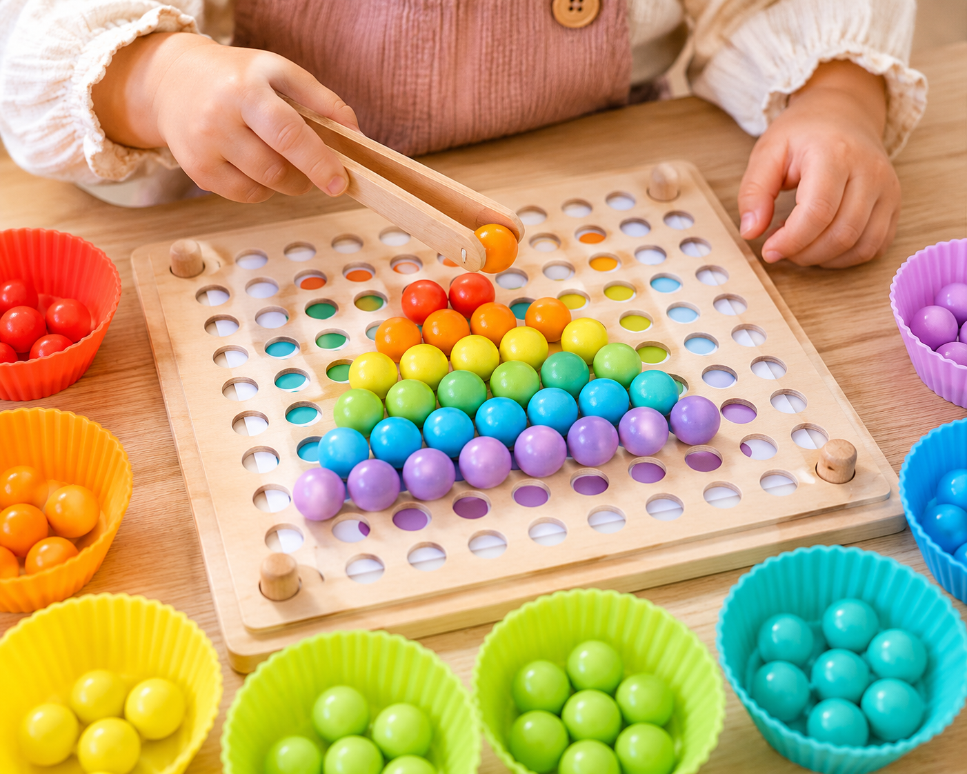 Montessori Bead Sorting Toy – Build Skills Through Playful Fun