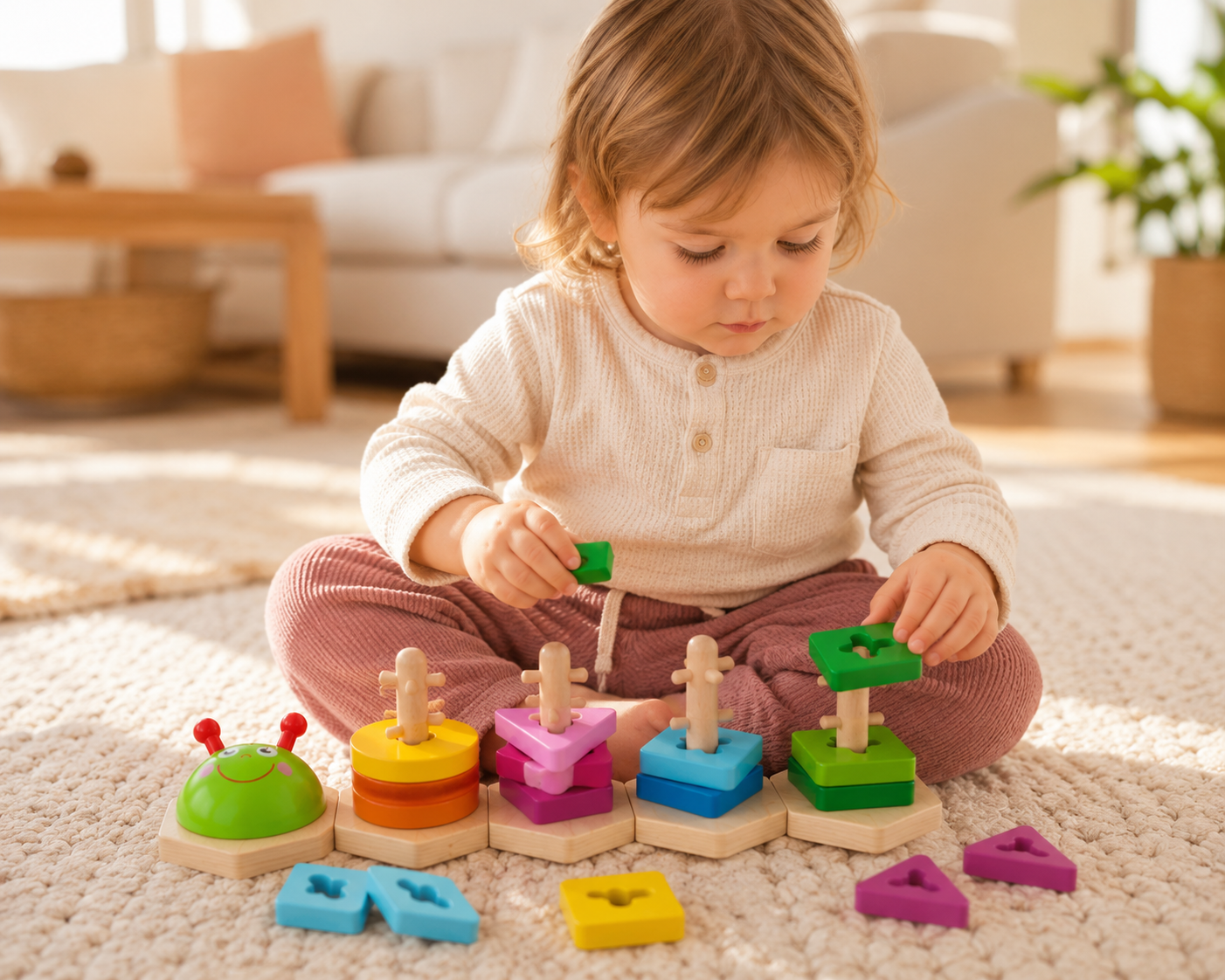Wooden Shape Sorting Puzzle – Fun Learning for Little Hands