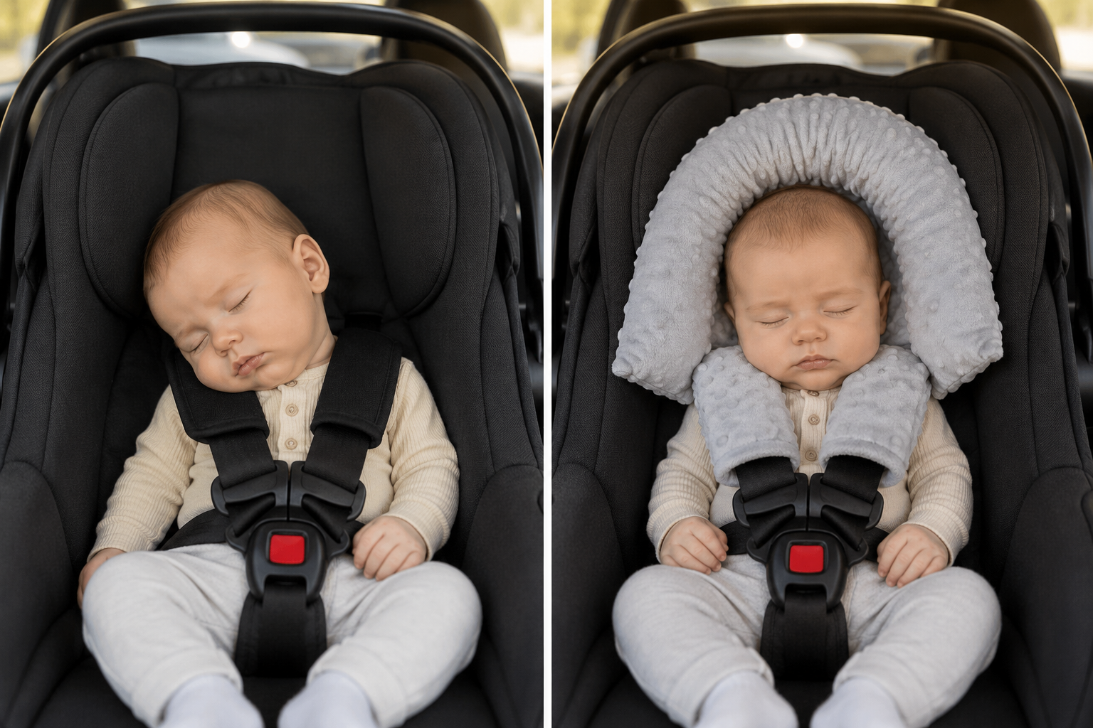 Baby Car Seat Pillow – Cozy Head & Neck Support Set