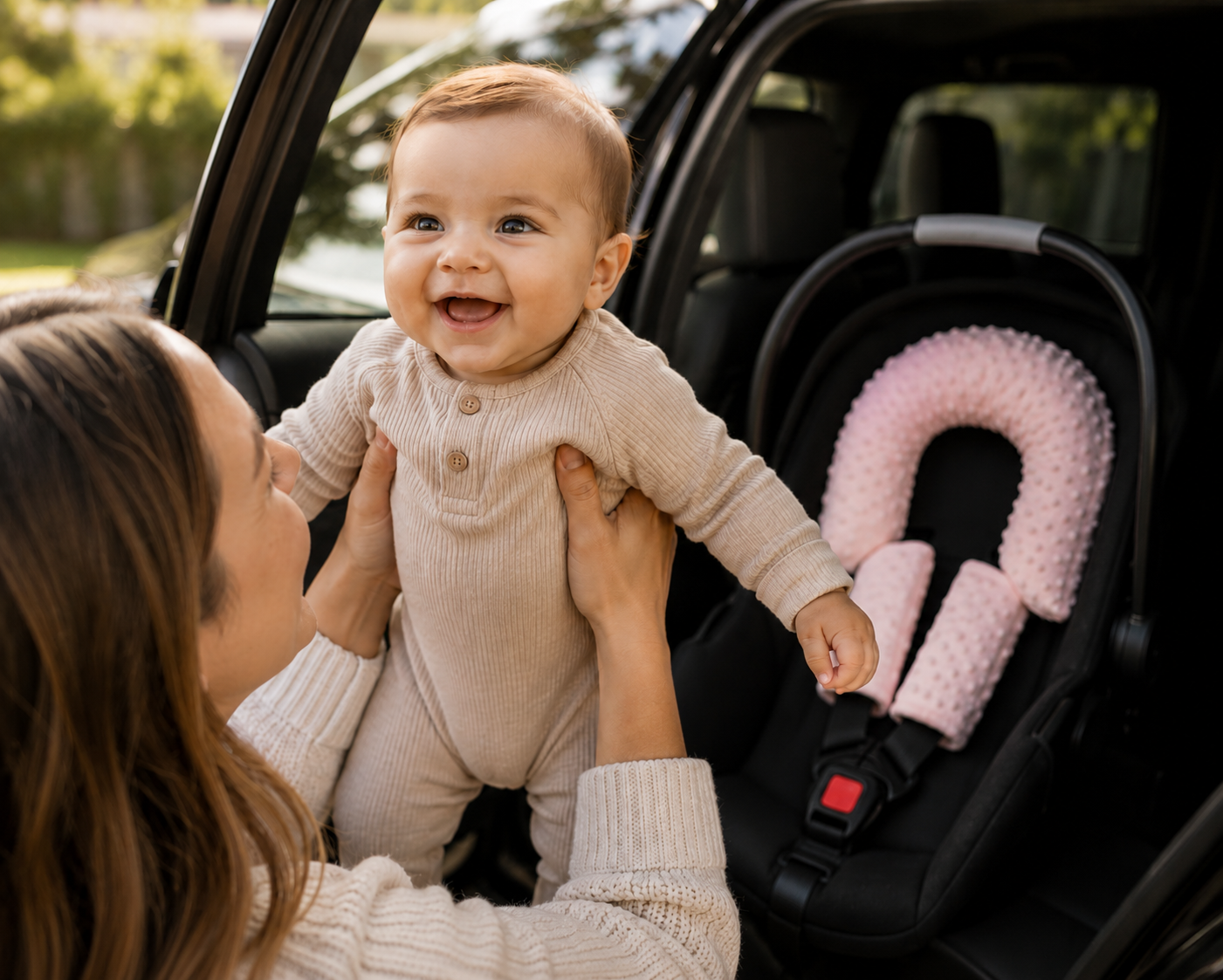 Baby Car Seat Pillow – Cozy Head & Neck Support Set